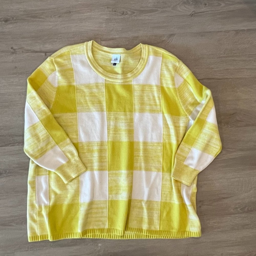 cabi Style #6236 - Checkerboard Pullover - Large